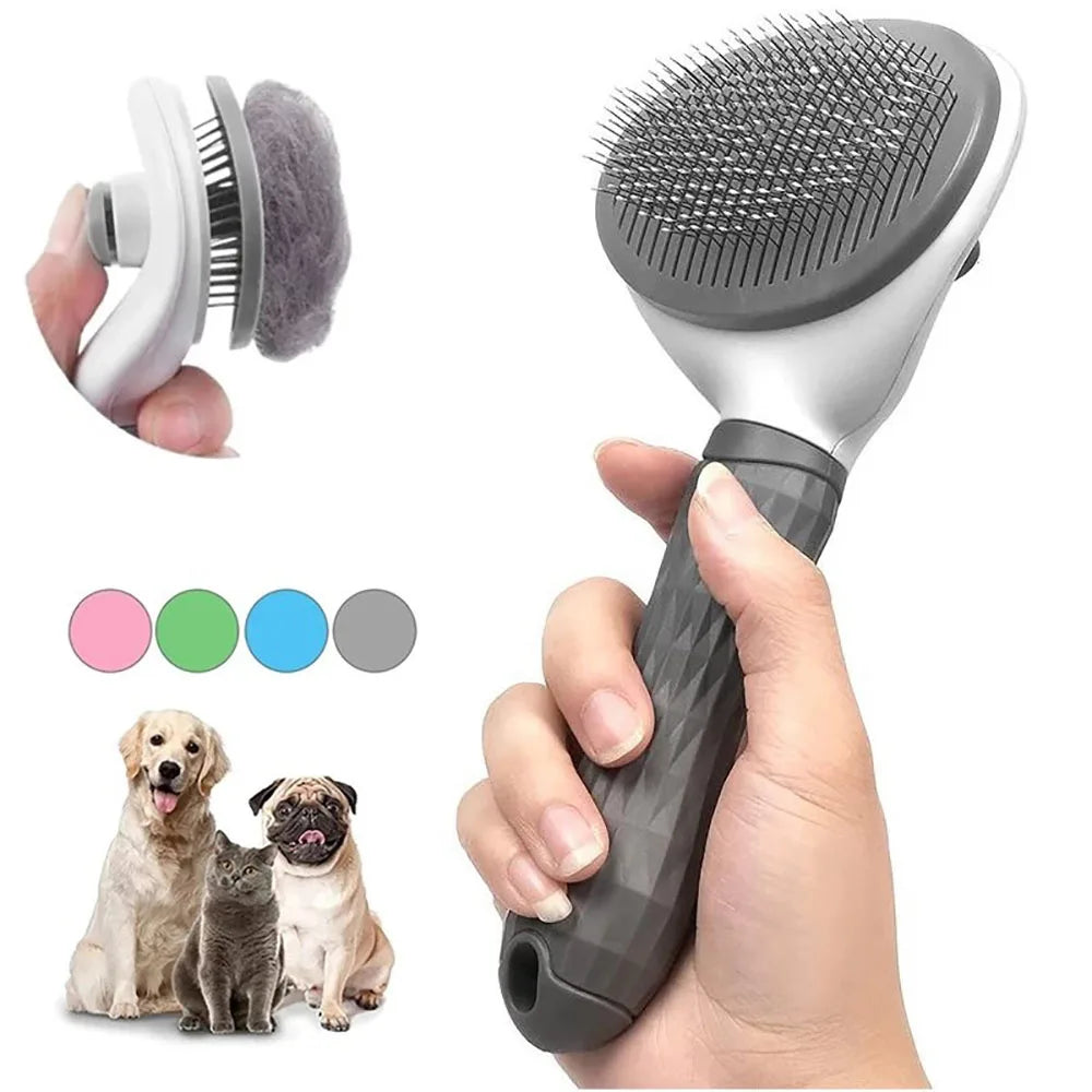Dog Brush Cat Comb Pet Self Cleaning Hair Remover Brush for Dogs Cats Puppy Kitten Grooming Tools Dog Dematting Comb