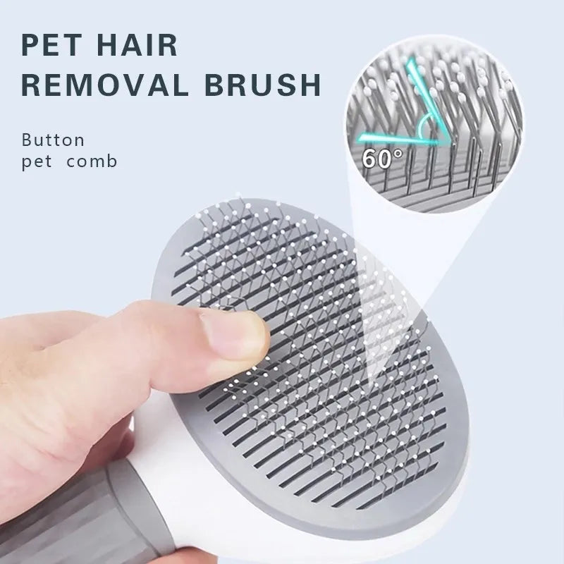 Dog Brush Cat Comb Pet Self Cleaning Hair Remover Brush for Dogs Cats Puppy Kitten Grooming Tools Dog Dematting Comb